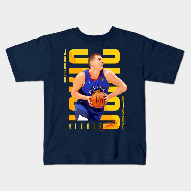 Nikola Jokic Kids T-Shirt by Juantamad